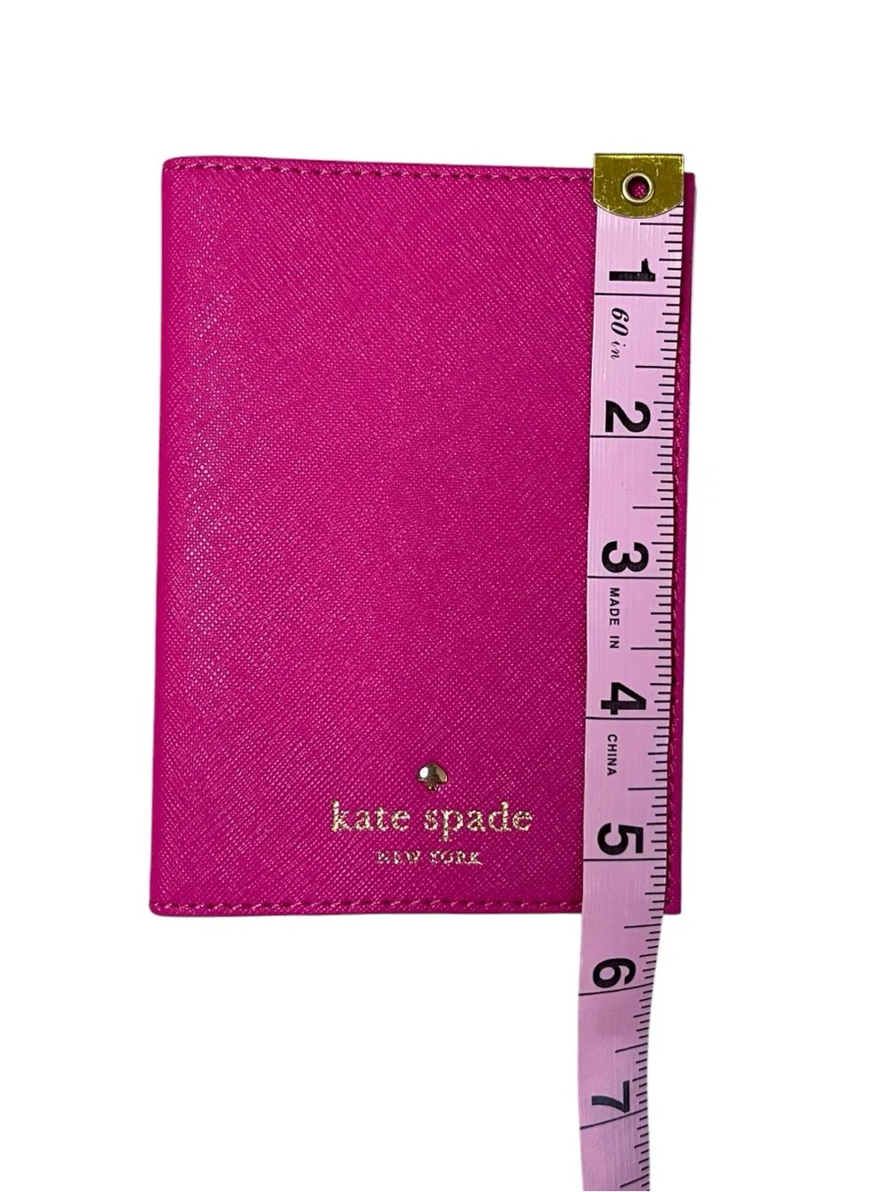Kate Spade Radish Pink Saffiano Leather Passport Holder SEE DESCRIPTION PLEASE!